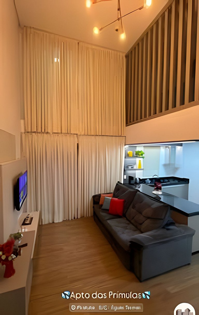 Apto Duplex Prímulas|1Q, Churrasqueira, Frente Av.