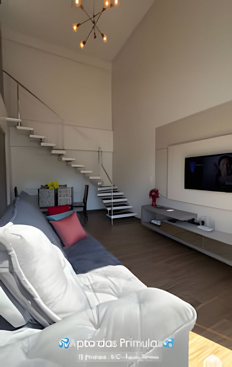 Apto Duplex Prímulas|1Q, Churrasqueira, Frente Av.