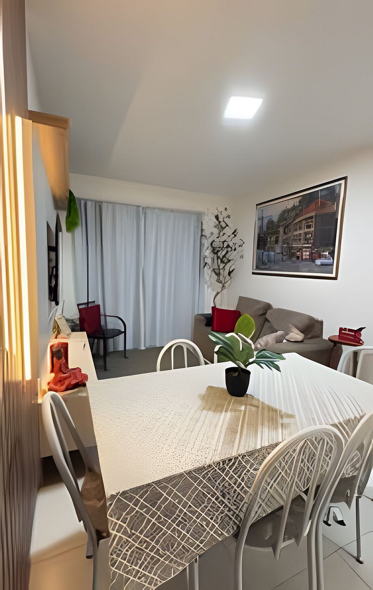 Apto Alamanda|2Q.Climatizado,Sacada Churrasqueira