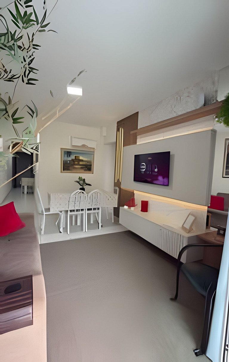 Apto Alamanda|2Q.Climatizado,Sacada Churrasqueira