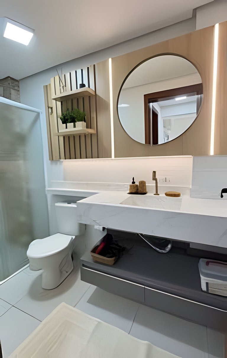 Apto Alamanda|2Q.Climatizado,Sacada Churrasqueira