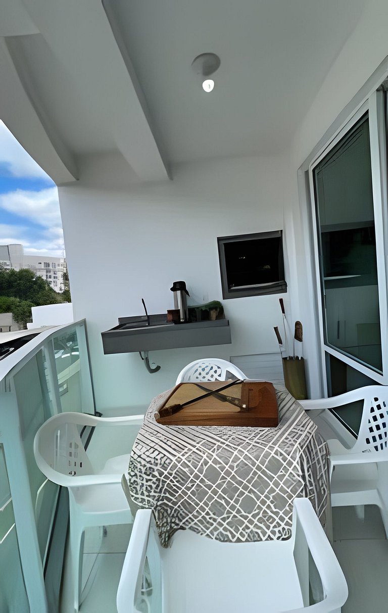 Apto Alamanda|2Q.Climatizado,Sacada Churrasqueira