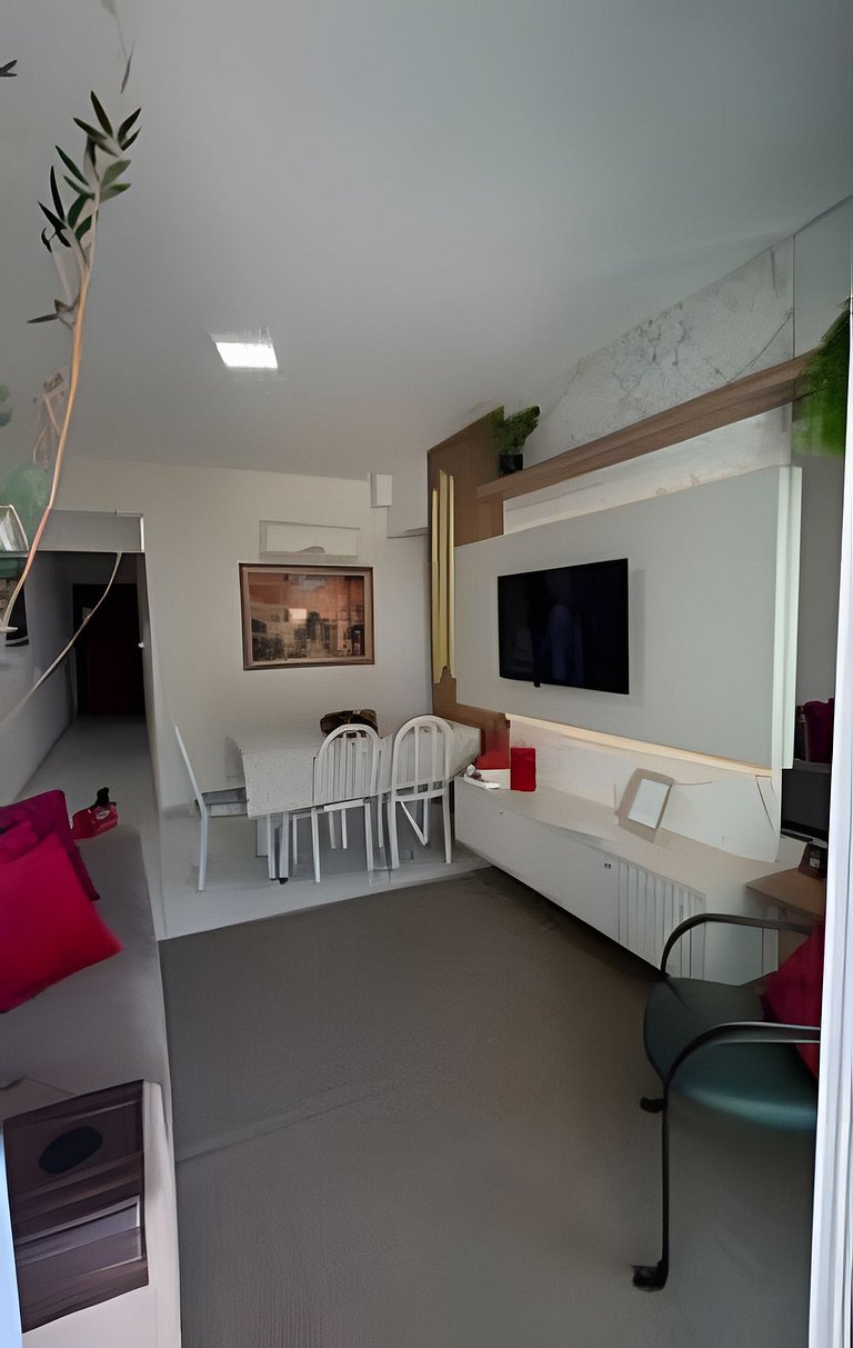 Apto Alamanda|2Q.Climatizado,Sacada Churrasqueira