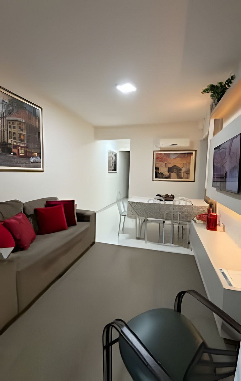 Apto Alamanda|2Q.Climatizado,Sacada Churrasqueira