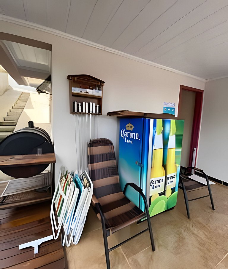 Casa com piscina, 4 Qts com ar-condicionado, pula-pula e est