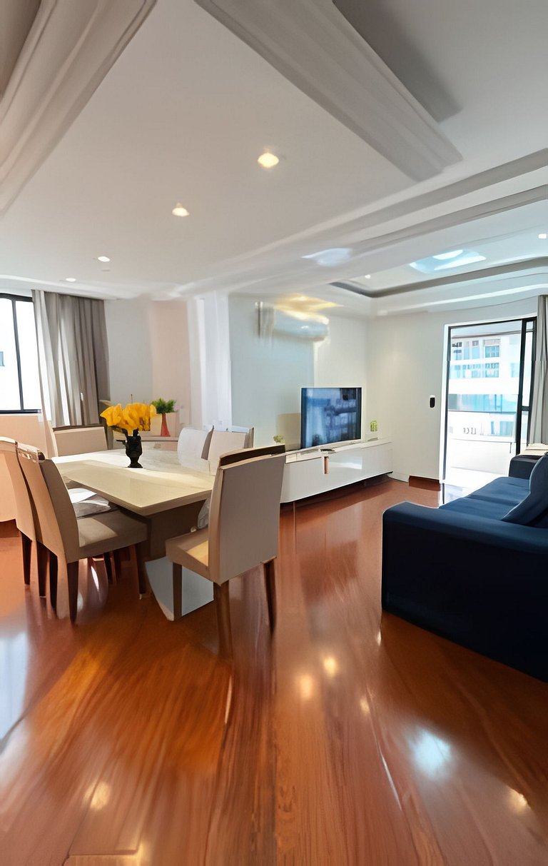 Apto Figueiras|3Q,Climatizado,Sacada Churrasqueira