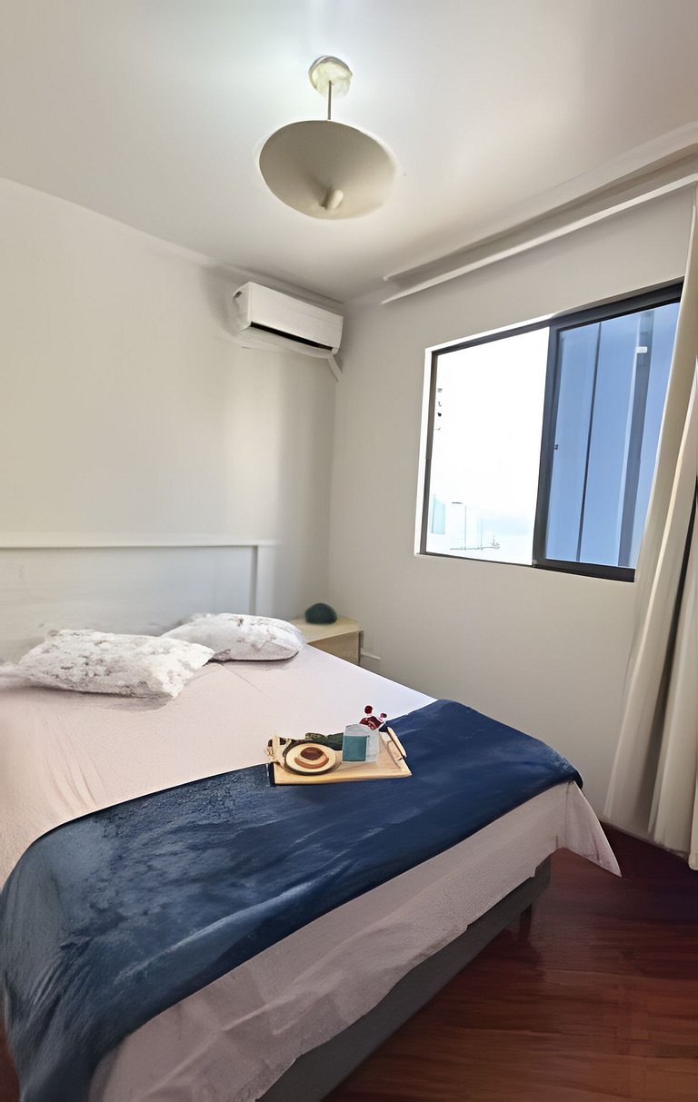 Apto Figueiras|3Q,Climatizado,Sacada Churrasqueira