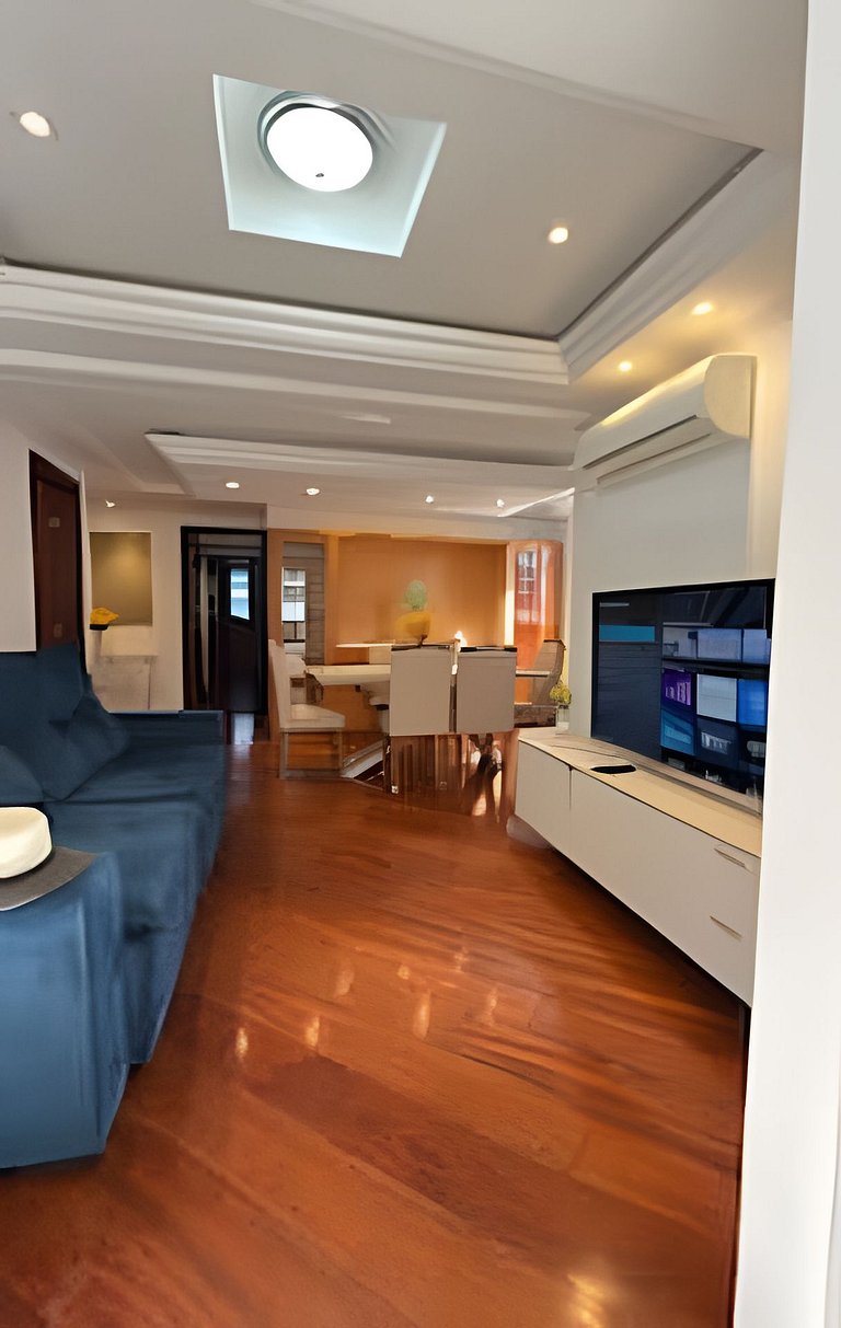 Apto Figueiras|3Q,Climatizado,Sacada Churrasqueira