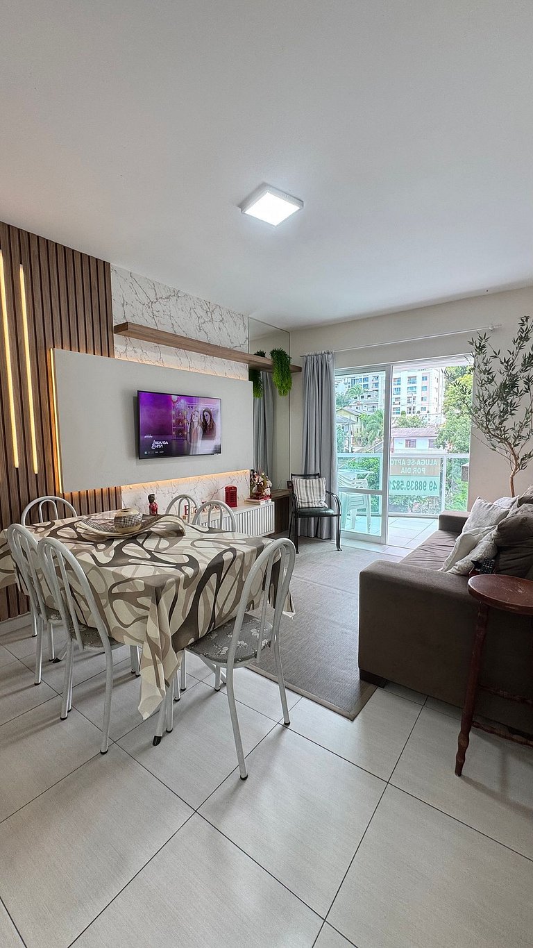 Apto Alamanda|2Q.Climatizado,Sacada Churrasqueira