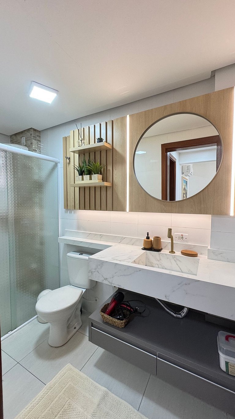 Apto Alamanda|2Q.Climatizado,Sacada Churrasqueira