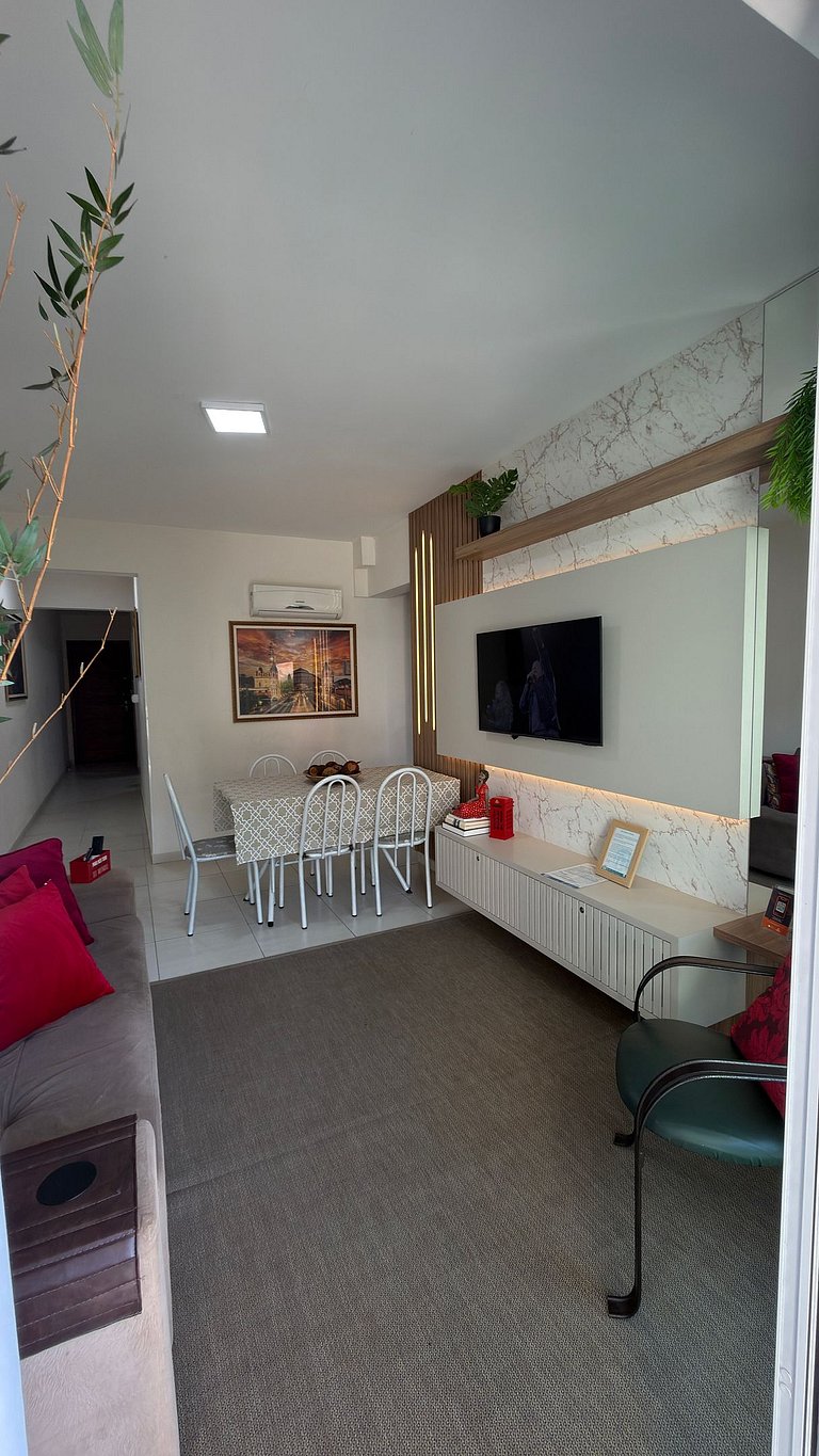 Apto Alamanda|2Q.Climatizado,Sacada Churrasqueira