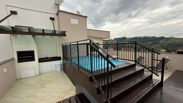 Cobertura Jasmim c/piscina|3Q toda climatizada!