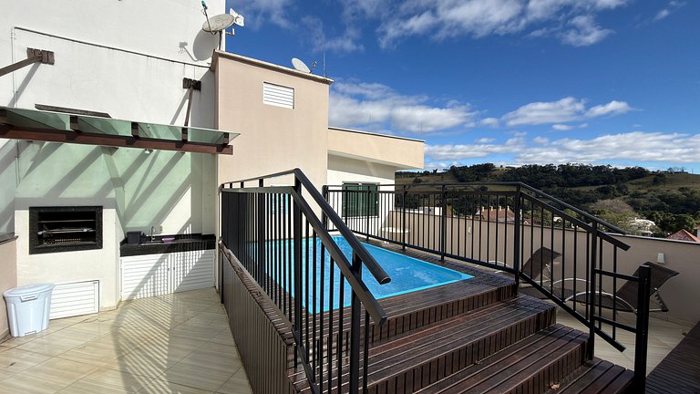 Cobertura Jasmim c/piscina|3Q toda climatizada!
