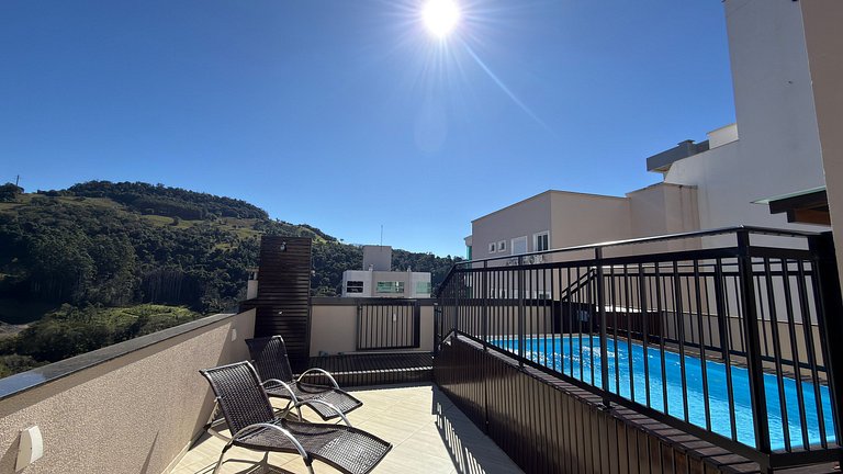 Cobertura Jasmim c/piscina|3Q toda climatizada!