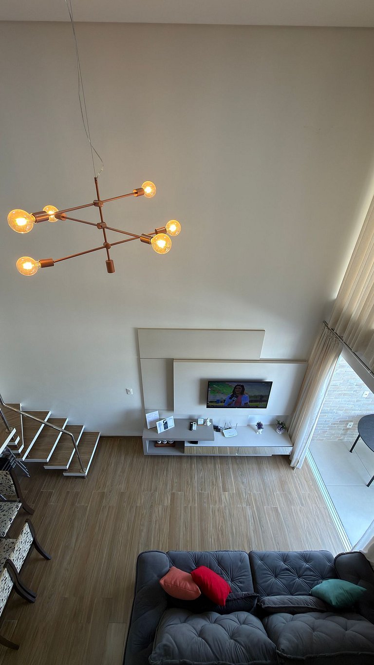 Duplex Prímulas|Climatizado,Churrasqueira,central