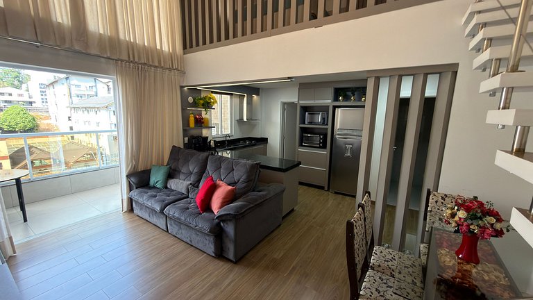 Duplex Prímulas|Climatizado,Churrasqueira,central