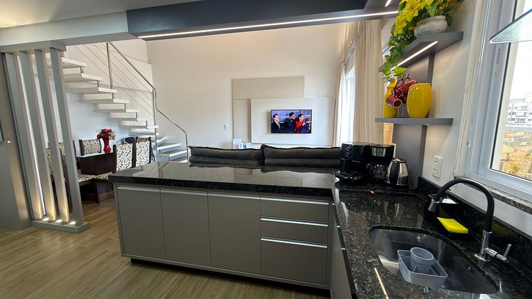 Duplex Prímulas|Climatizado,Churrasqueira,central