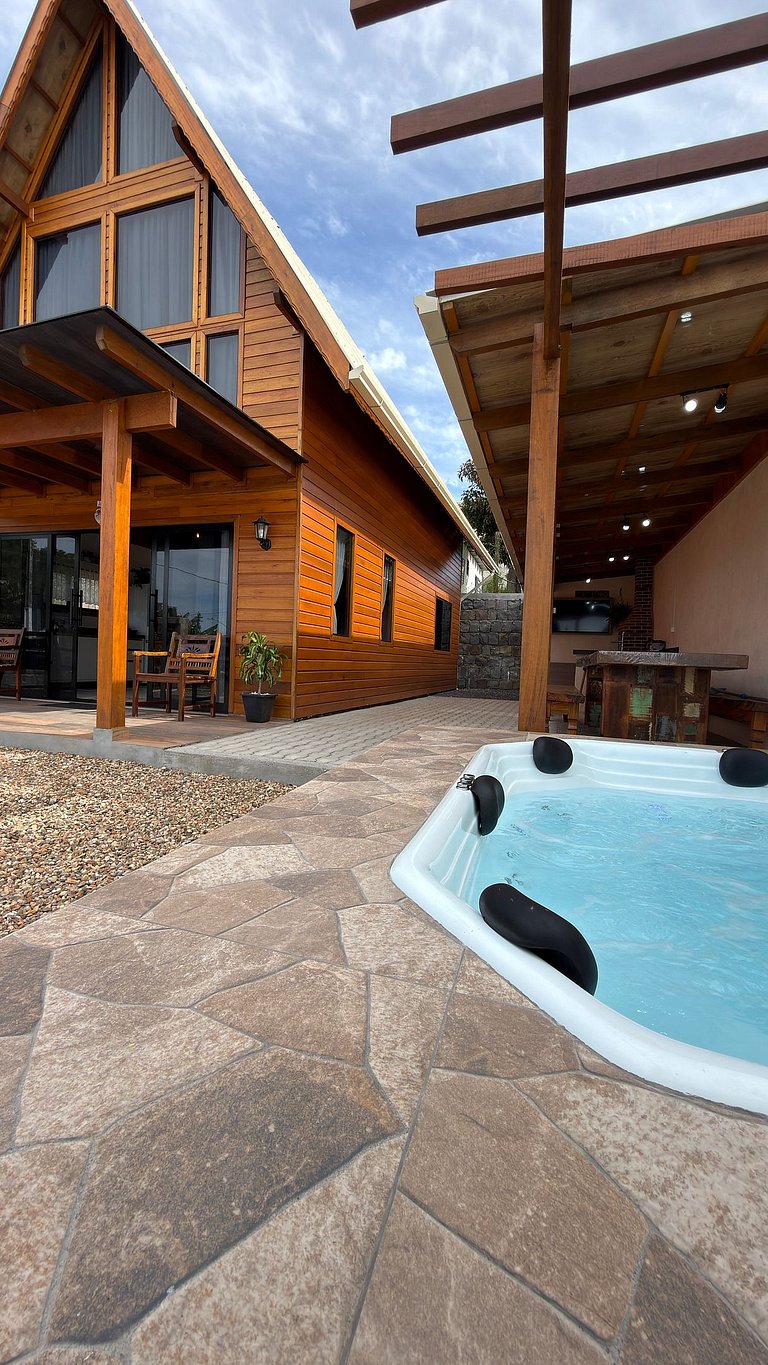 Cabana Águas|Jacuzzi,Espaço Gourmet,Lado Termas